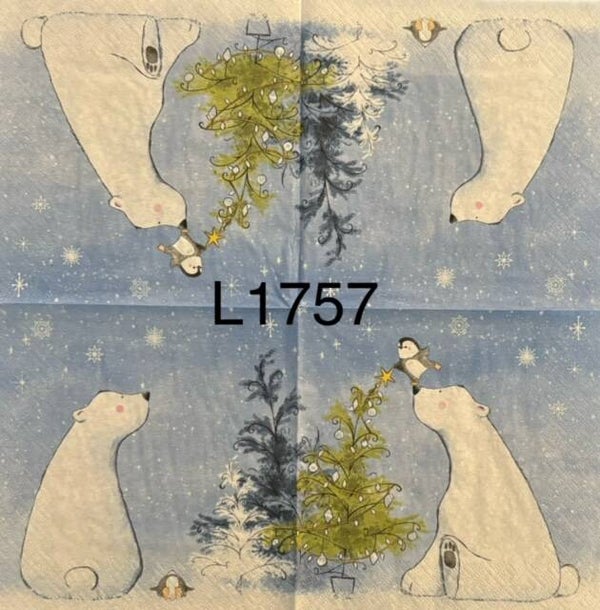 Winter (L1757) - Winter Friendship (Polar Bear and Penguin)