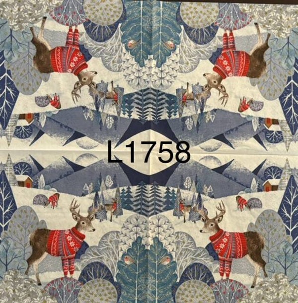 Deer (L1758) - Norwegian Sweater Crew (Deer)