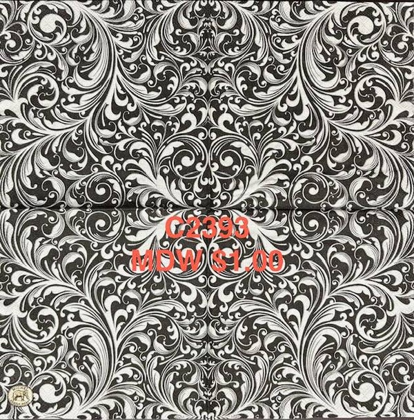 Design (C2393) - MDW Black and White Scroll