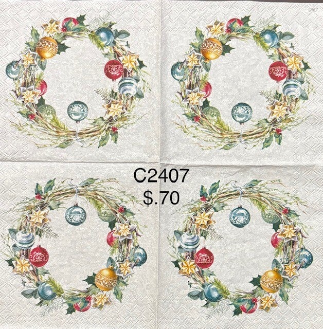 Christmas (C2407) - Wreath with Ornaments