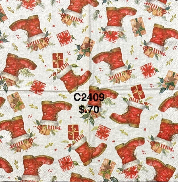 Christmas (C2409) - Santa Boots Background