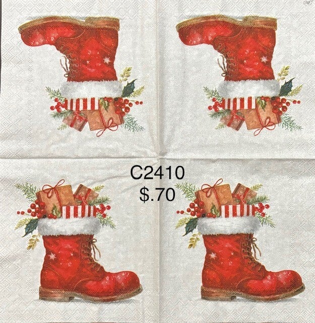 Christmas (C2410) - Santa's Boot Filled with Presents