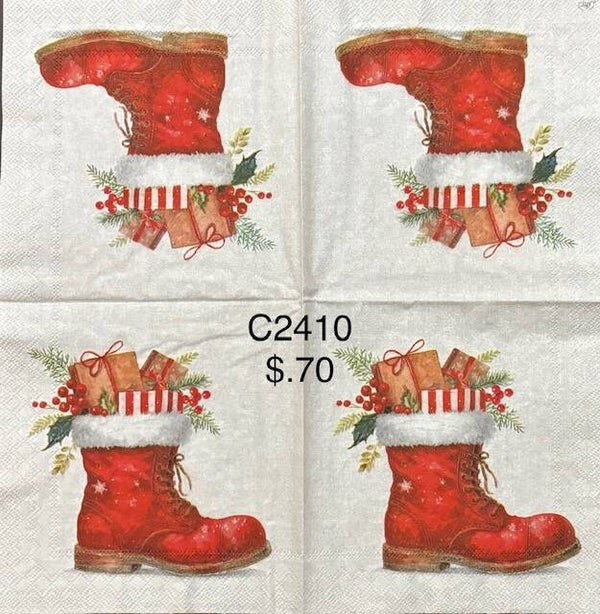 Christmas (C2410) - Santa's Boot Filled with Presents