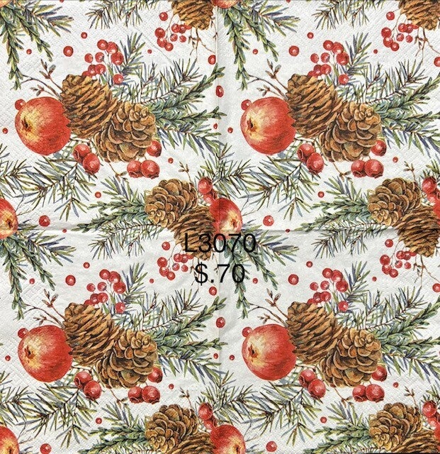 Christmas (L3070) - Pine Cones and Berries