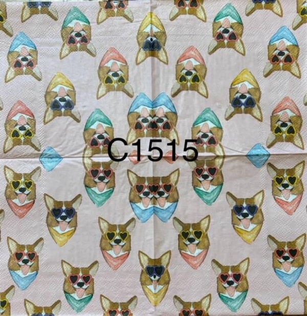 Dogs (C1515) - Corgis Wearing Glasses