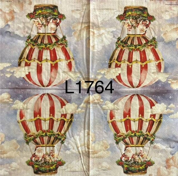 Christmas (L1764) - Santa in a Hot Air Balloon