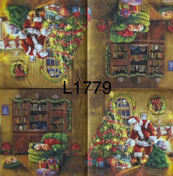 Christmas (L1779) - Santa Delivering Presents Scene