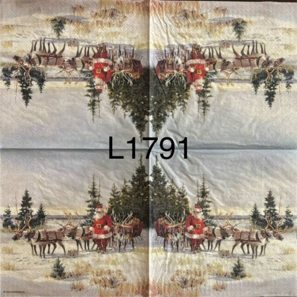 Christmas (L1791) - Santa with All His Reindeer