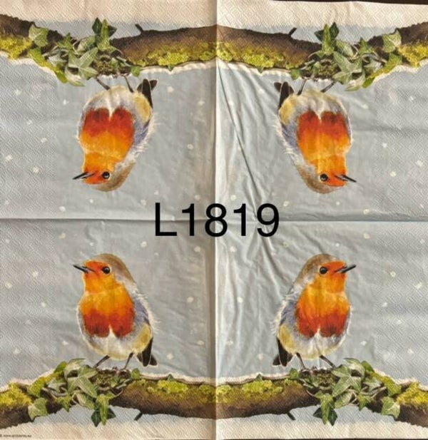 Winter (L1819) - Robin on Branch