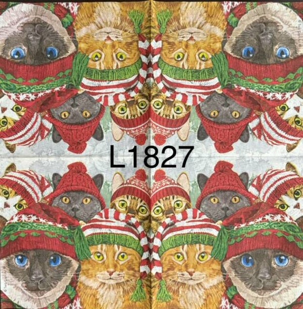 Cats (L1827) - Winter Cats with Hats