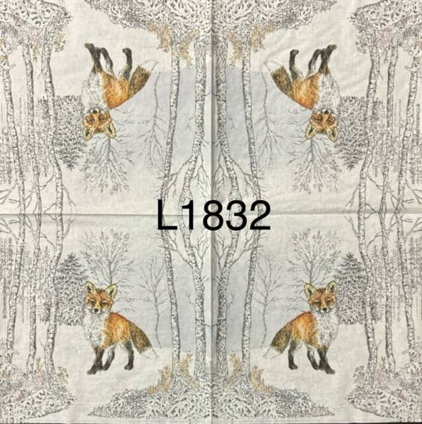Winter (L1832) - Winter Fox in Woods