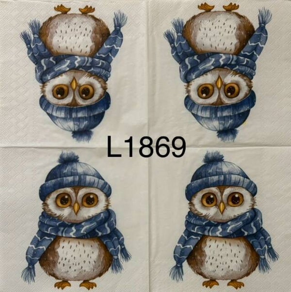 Winter (L1869) - Blue Winter Owl