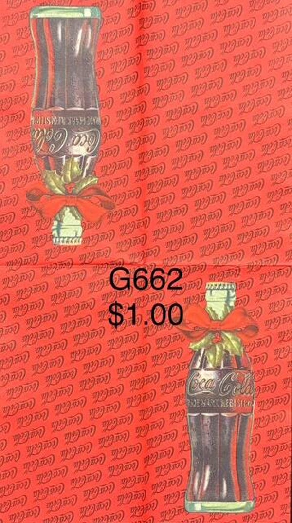 Christmas (G662) - Coca Cola Bottle with Red Ribbon