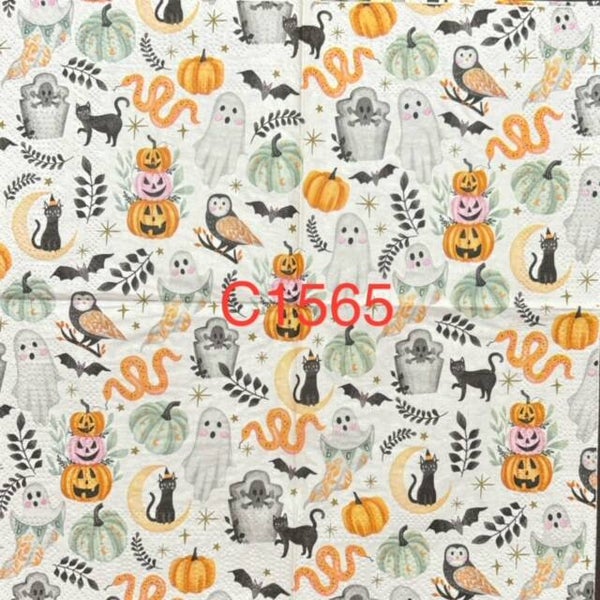 Halloween (C1565) - Snakes, Ghosts, Pumpkins, Cats