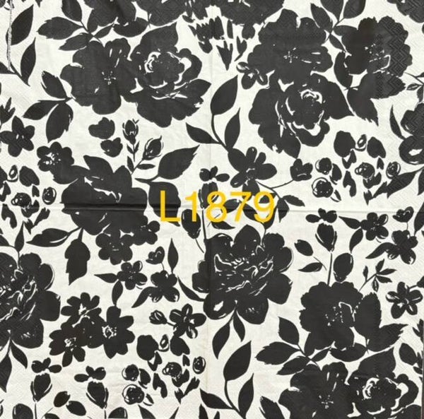 Flowers (L1879) - Black and White Roses