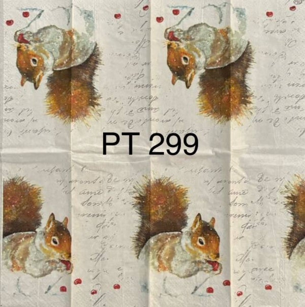 Winter (PT299) - Squirrel with Berries