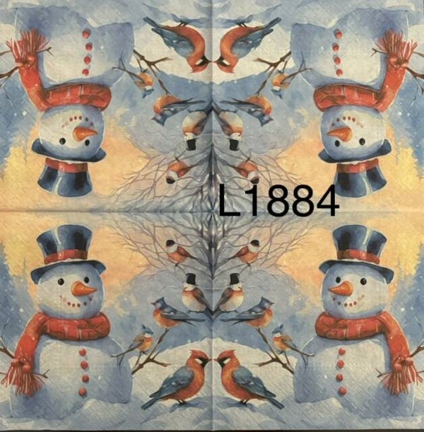 Christmas (L1884) - Snowman with Birds