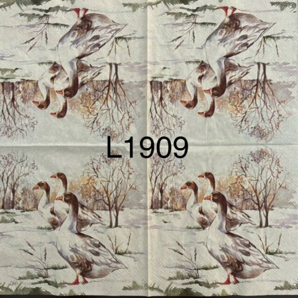 Winter (L1909) - Family of Geese