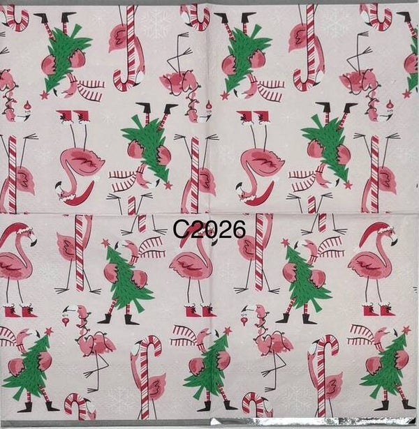 Christmas (C2026) - Christmas Flamingos Wallpaper