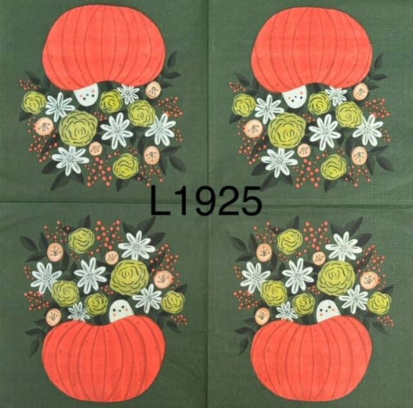 Bargain - Fall (L1925) - Pumpkin with Flowers and a Ghost