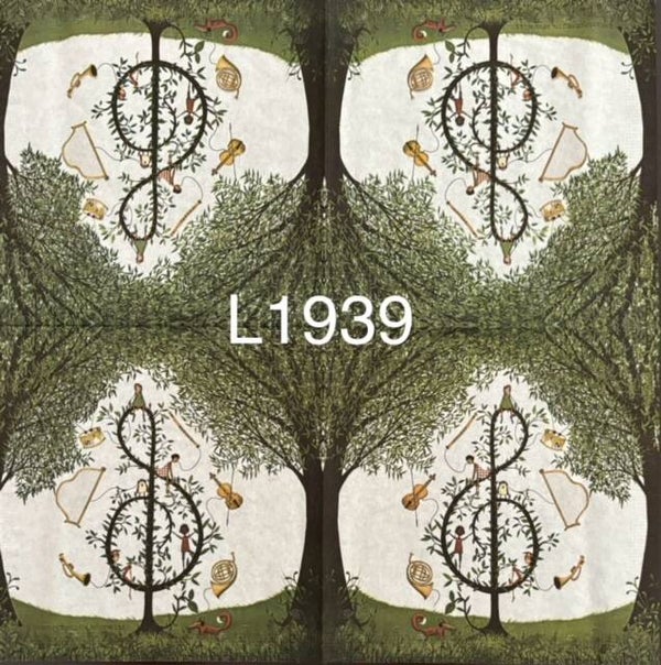 Music (L1939) - Music Note with Instruments By Tree Outside