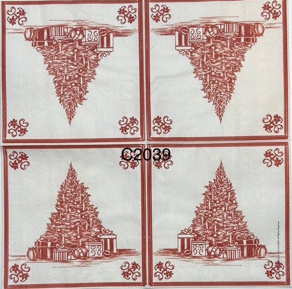 Christmas (C2039) - Red and White Christmas Tree