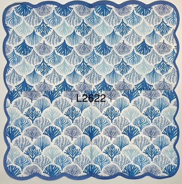 Beach (L2622) - Blue Shades of Coral Wallpaper