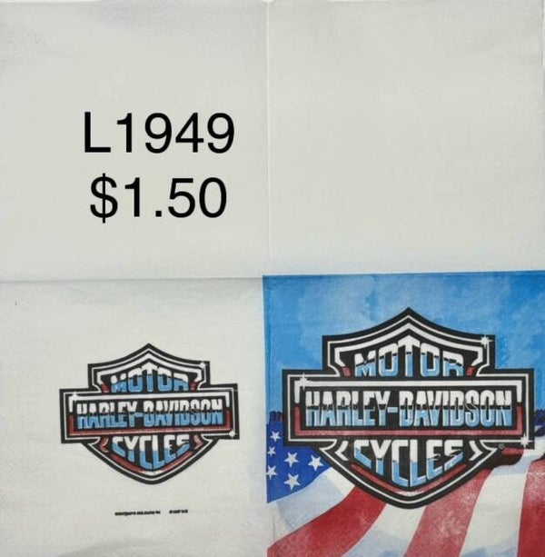 Vehicles (L1949) - Harley Davidson Red/White/Blue Logo