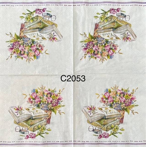 Misc (C2053) - Spring Novels (Books) and Flowers