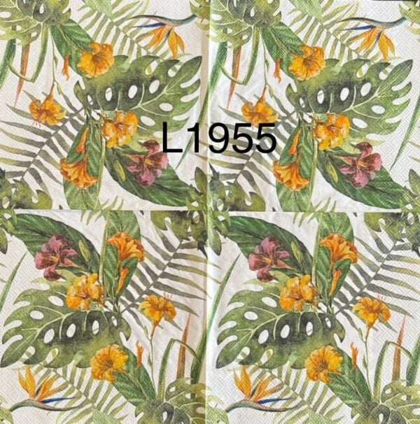 Flowers (L1955) - Yellow Flowers and Birds of Paradise