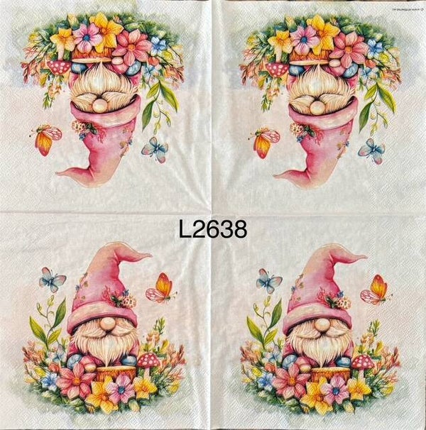 Gnomes (L2638) - Spring Gnome with Butterflies