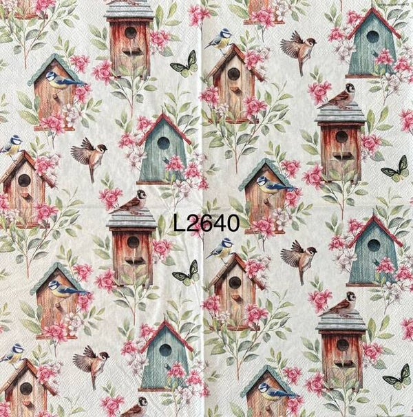 Birds (L2640) - Birds and Birdhouses Wallpaper