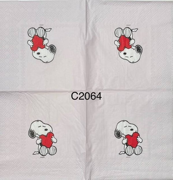 Valentines (C2064) - Snoopy Holding a Heart