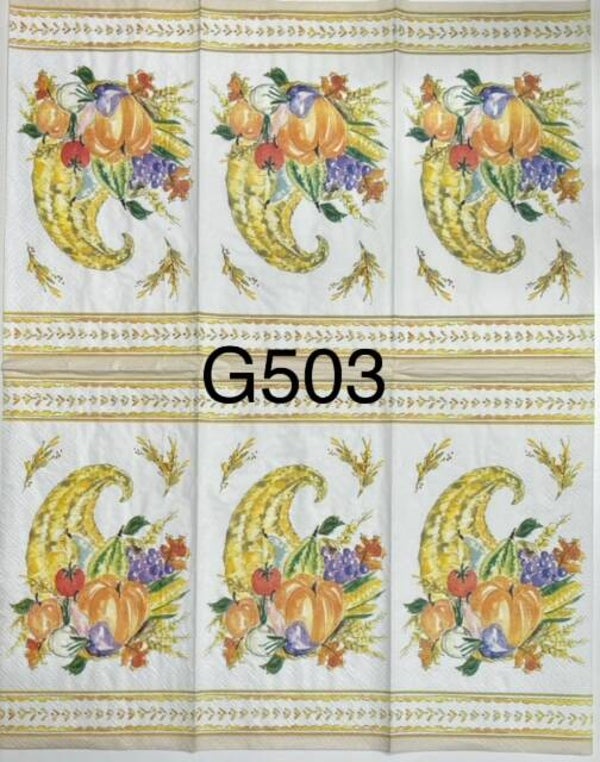 Bargain - Fall (G503) - Basket of Fruits and Pumpkins