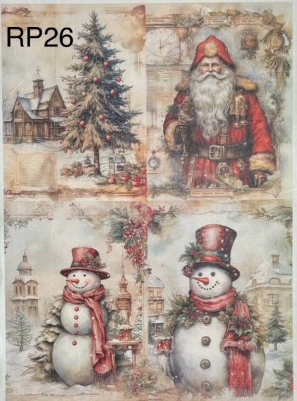 Christmas (RP26) - Santa, Tree and Snowman
