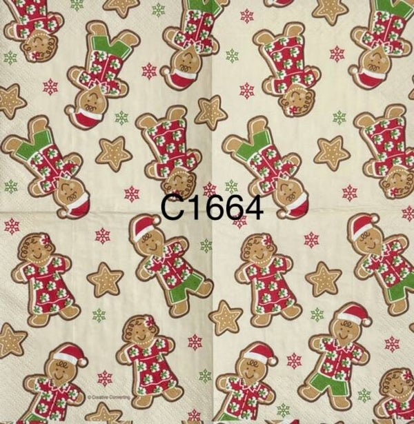 Christmas (C1664) - Gingerbread Person Wallpaper
