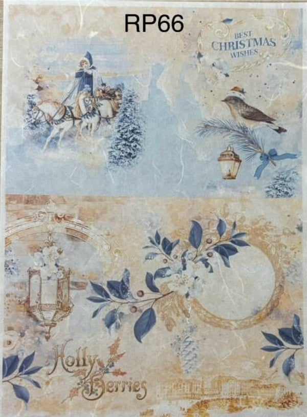 Christmas (RP66) - Multi Designs Blue/Gold