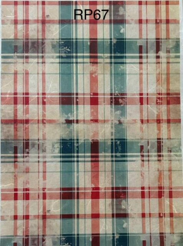 Christmas (RP67) - Red, Green and Off White Check Design