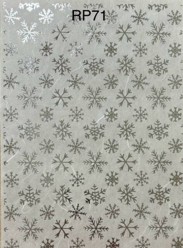 Christmas (RP71) - Shiny Silver Snowflakes