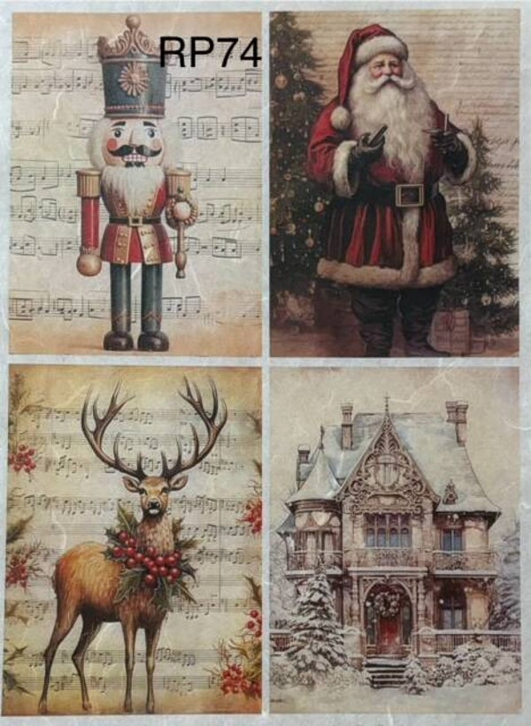 Christmas (RP74) - Santa, Nutcracker, Deer, House
