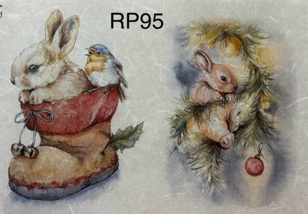 Christmas (RP95) - Bunny in Boot/Bunny Climbing Tree Branch