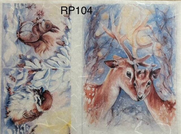 Winter (RP104) - Deer, Squirrel, Bird