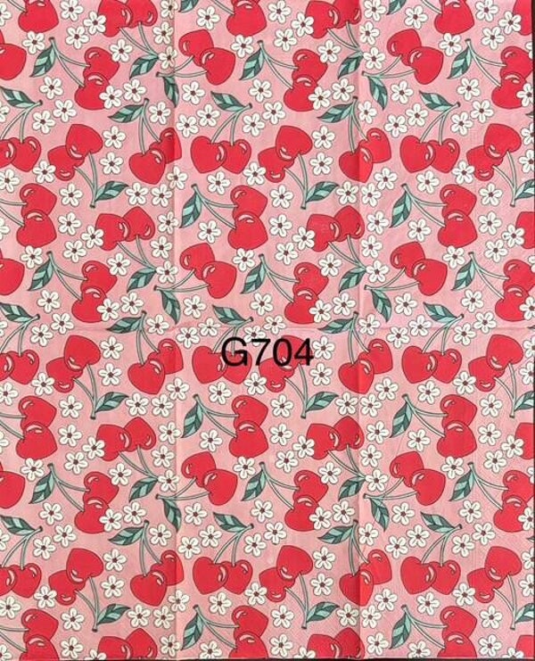 Valentines Day (G704) - Heart Shaped Cherries and White Daisies Wallpaper