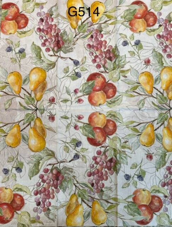 Fruits (G514) - Pears, Apples and Grapes
