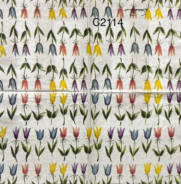 Easter (C2114) - Rows of Single Tulips Wallpaper