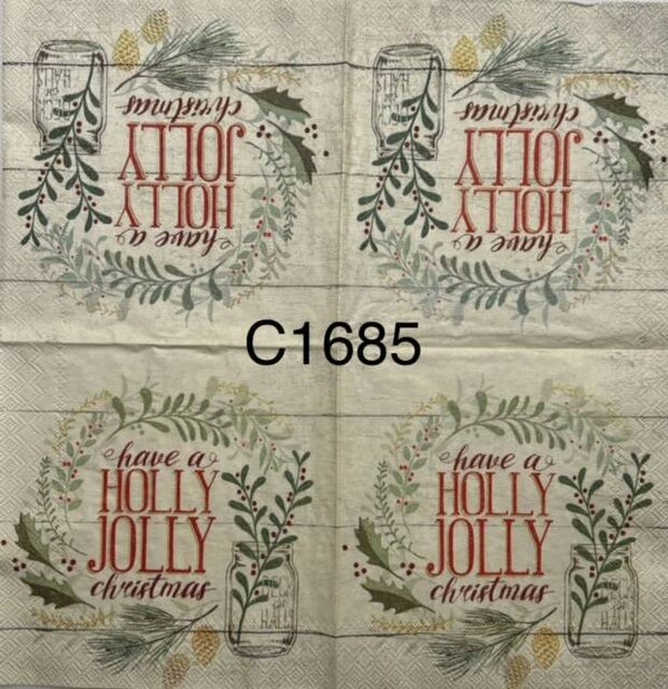 Christmas (C1685) - Have a Holly Jolly Christmas Wreath