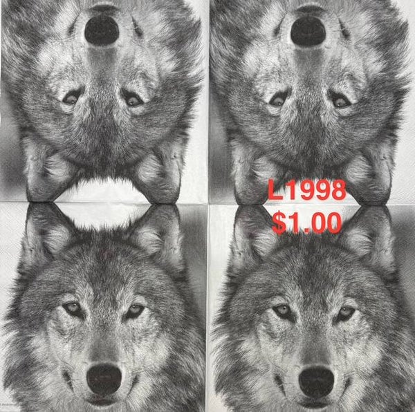 Animals (L1998) - Black and White Wolf