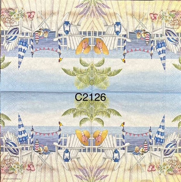 Beach (C2126) - Beach Chairs on Deck