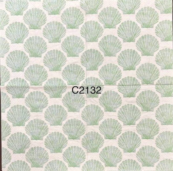 Beach (C2132) - Light Green Clam Wallpaper