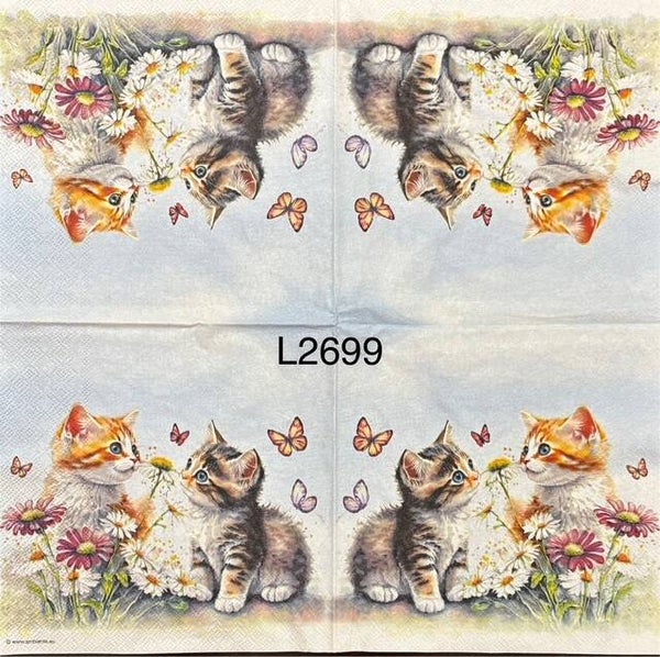 Cats (L2699) - Kittens and Butterflies
